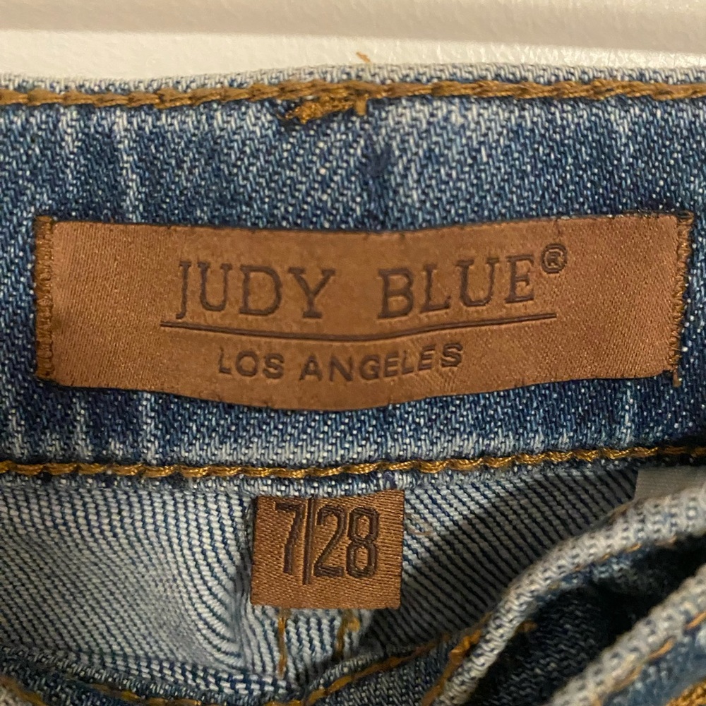 NWOT! Judy Blue High Waist Cargo Cuff Denim Jogger - Size 7(28) - Picture 6 of 11
